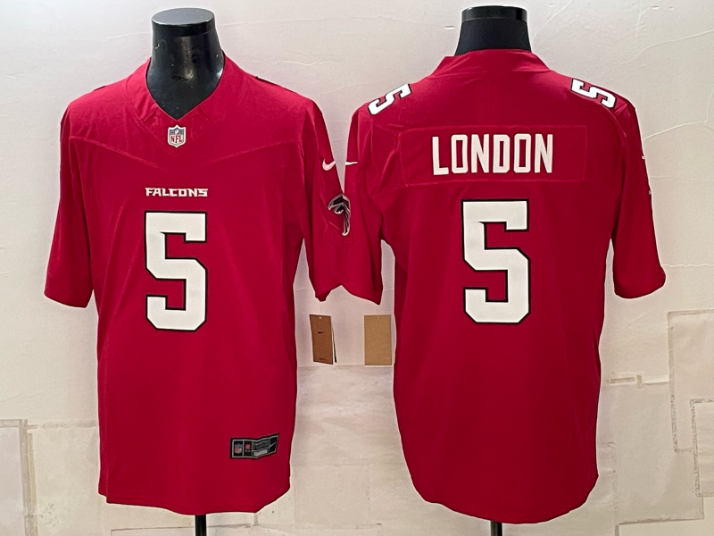 Men 2026 Atlanta Falcons #5 London red Nike Limited NFL Jersey 101102
